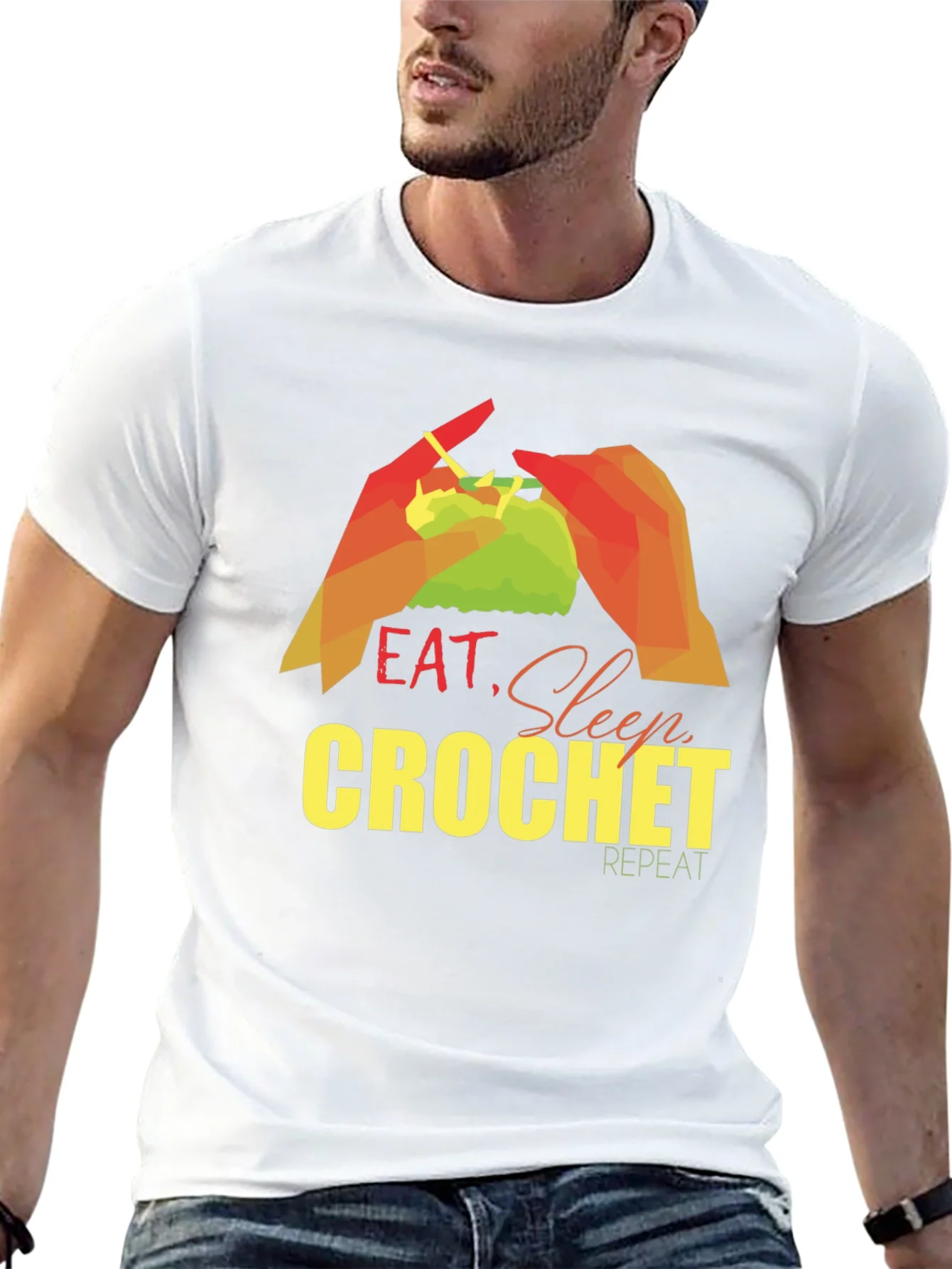 Eat Sleep Crochet Repeat T-Shirt