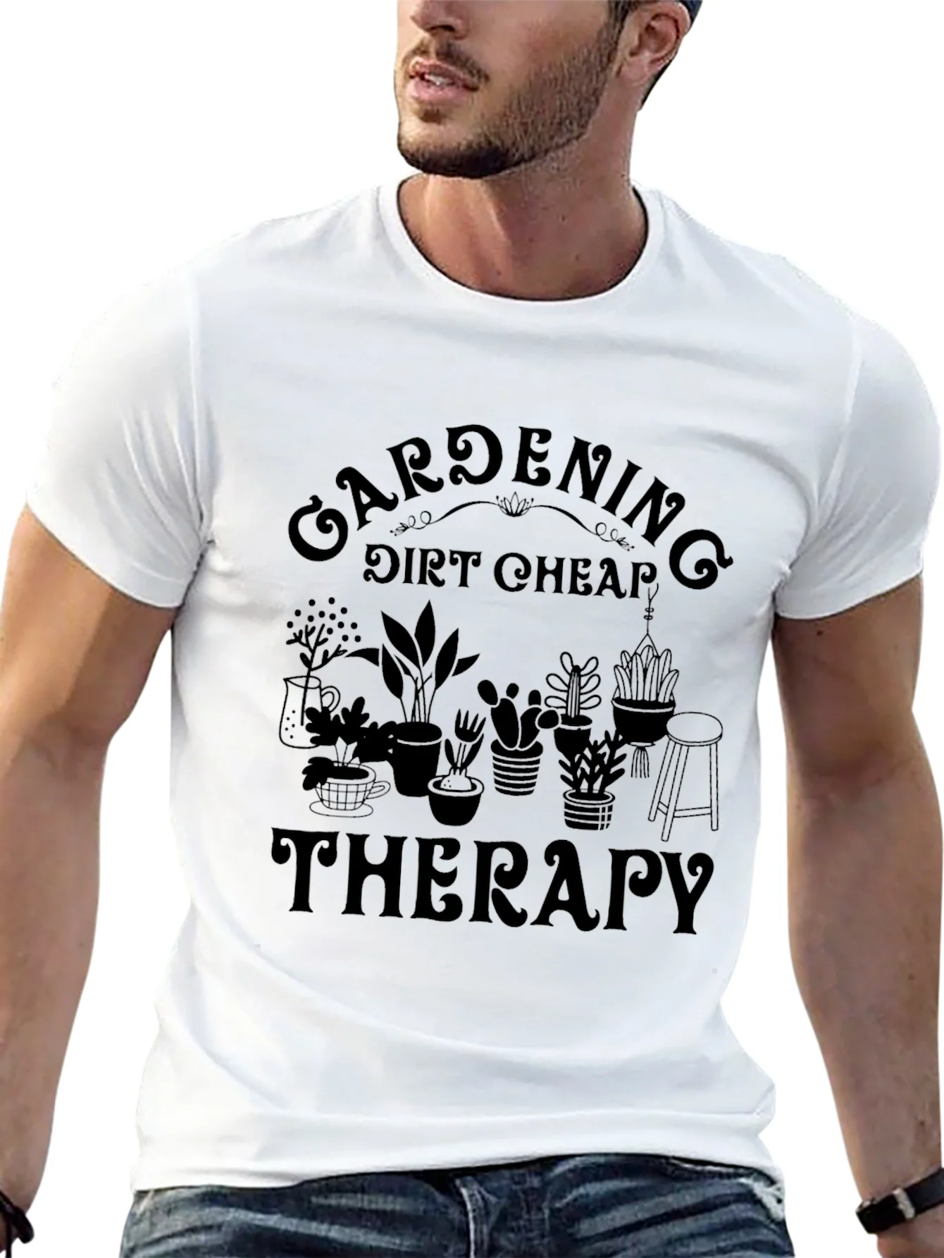 Gardening Therapy T-Shirt - Dirt Cheap