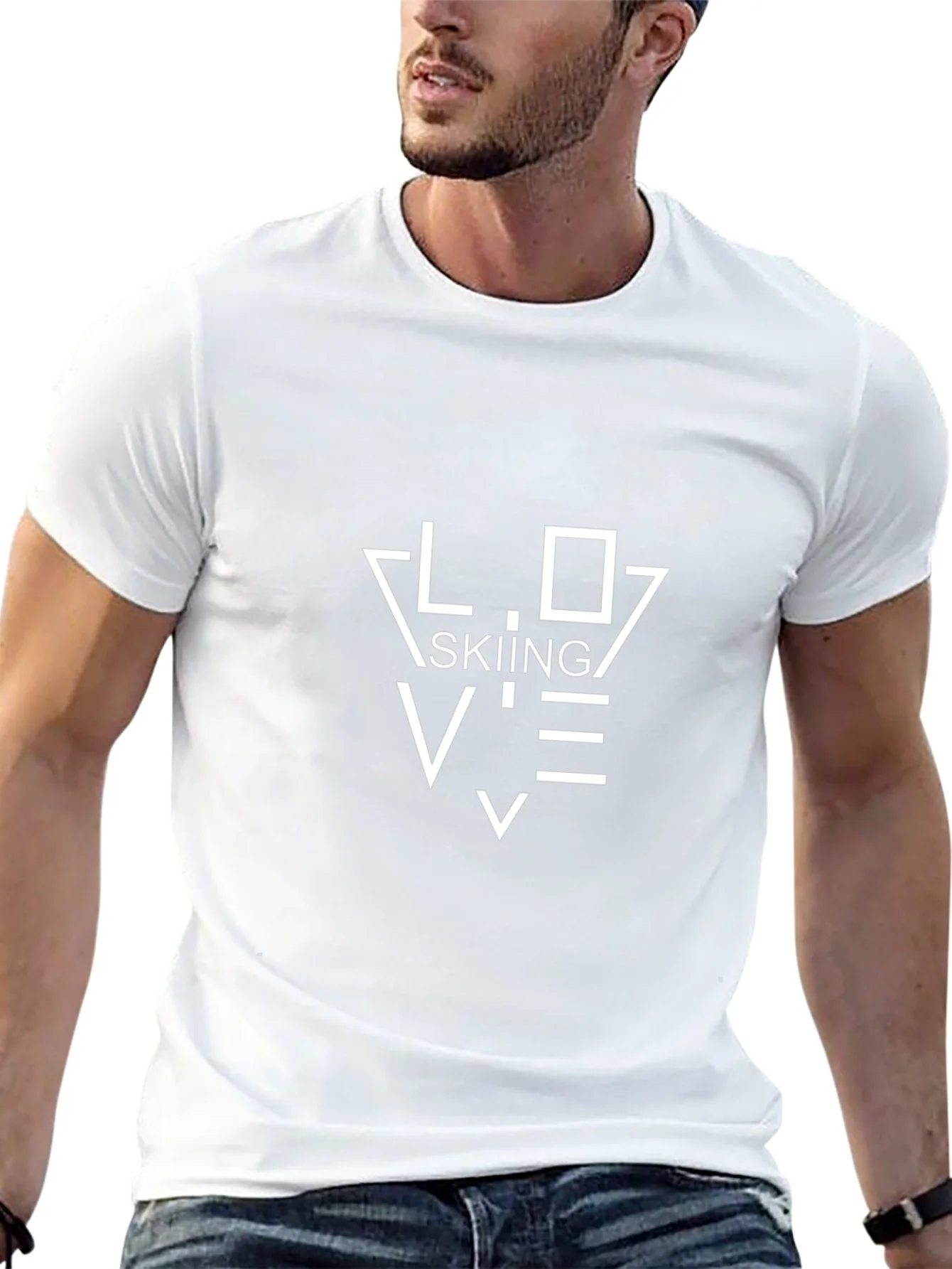 Love Skiing Black T-Shirt - Stylish Ski Apparel