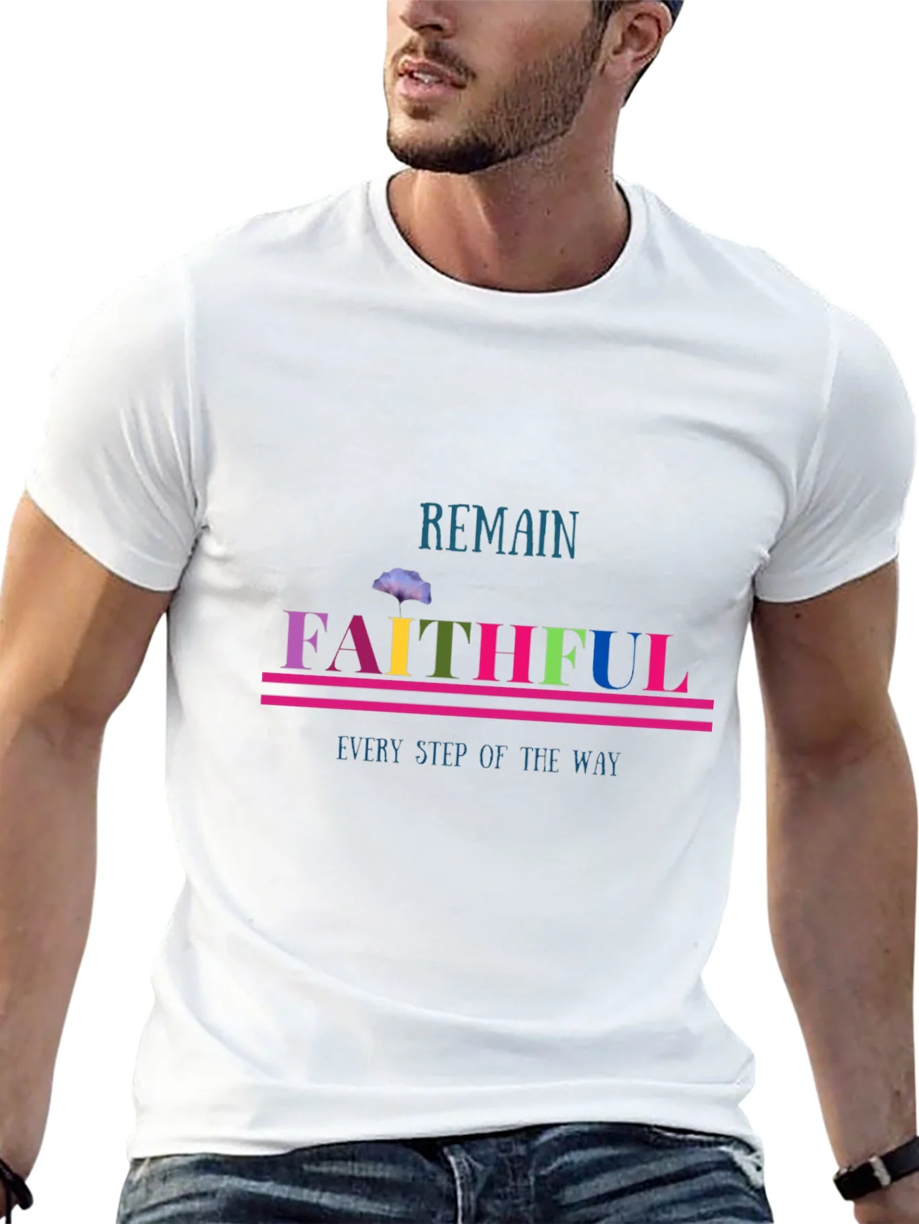 Remain Faithful Graphic Tee - Christian Apparel