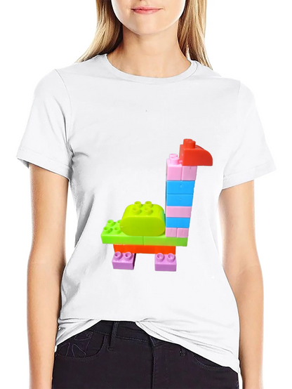 Building Block Giraffe Graphic Tee