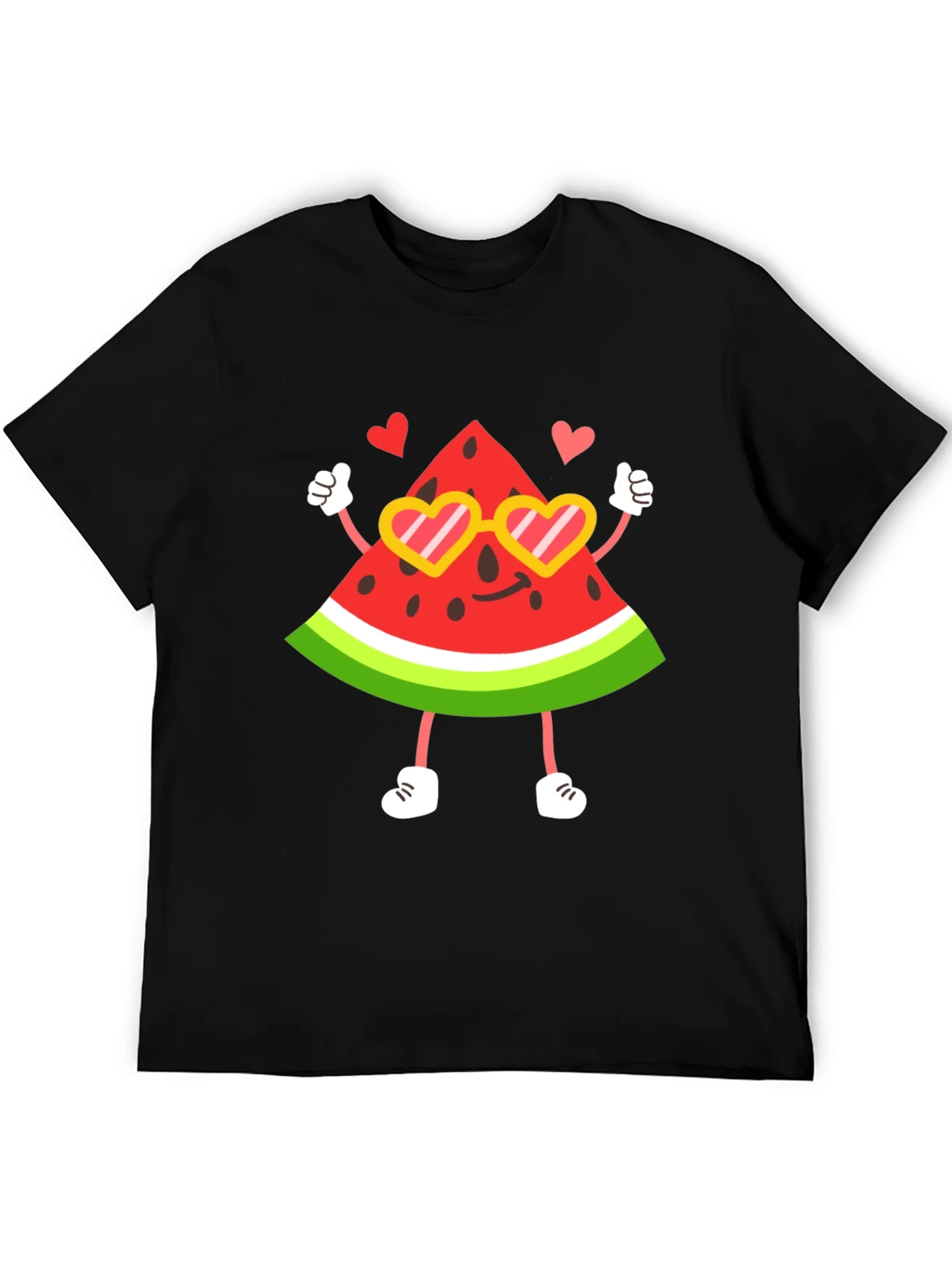 Cute Watermelon Character Graphic Tee