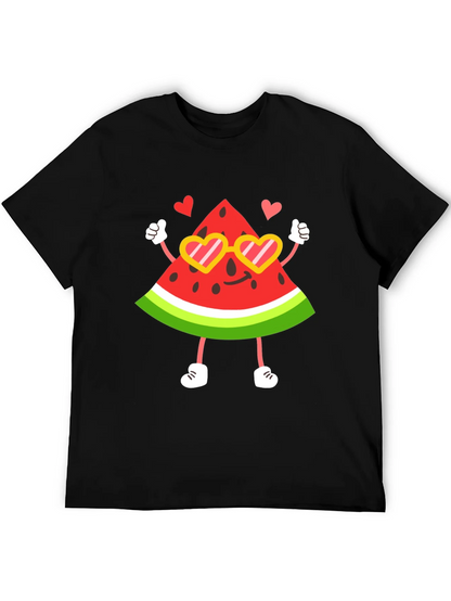 Cute Watermelon Character Graphic Tee