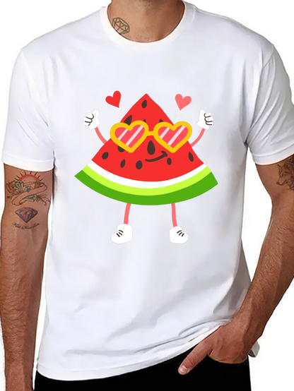 Cute Watermelon Character Graphic Tee