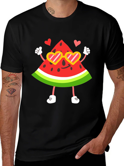 Cute Watermelon Character Graphic Tee