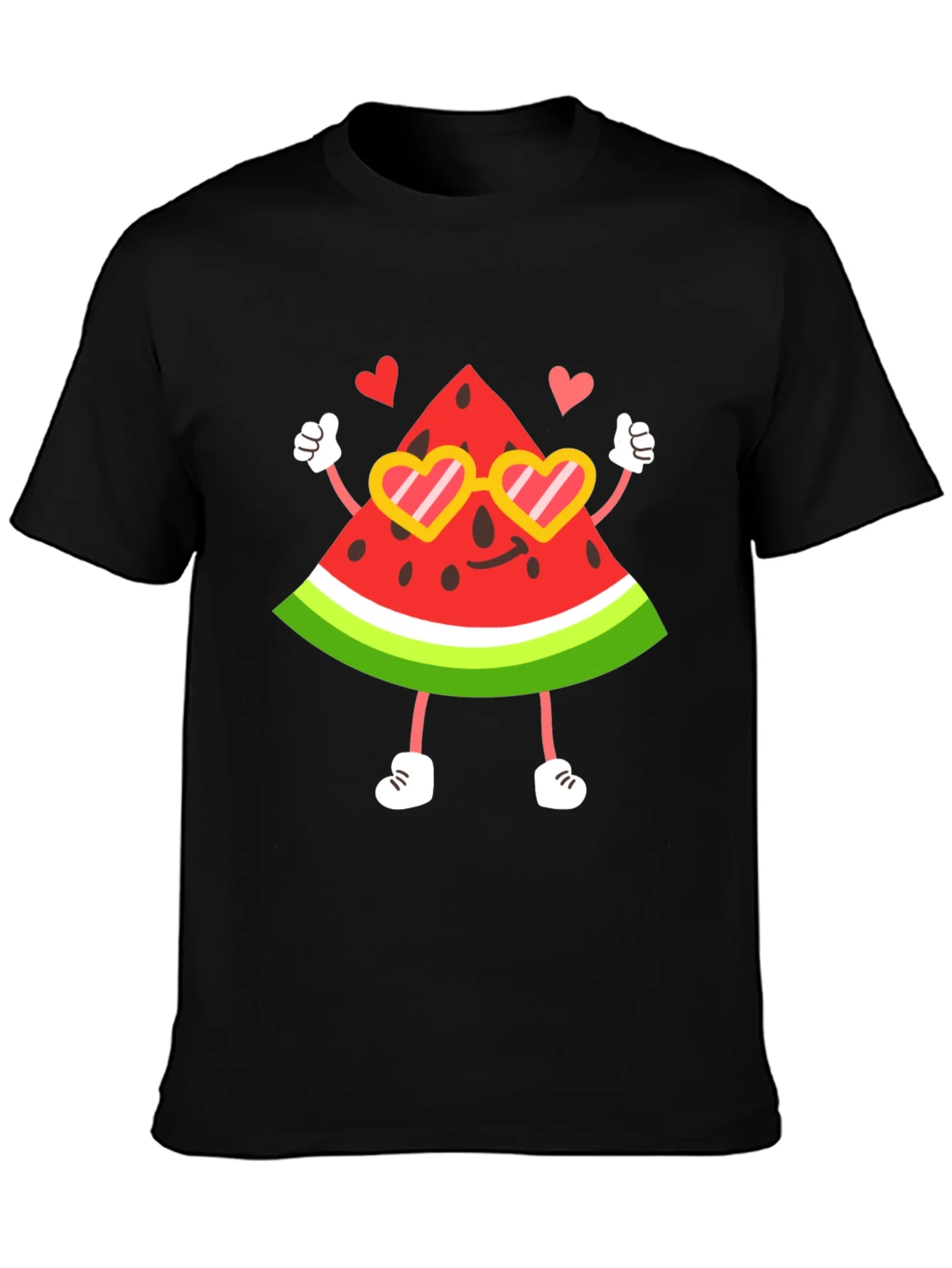 Cute Watermelon Character Graphic Tee