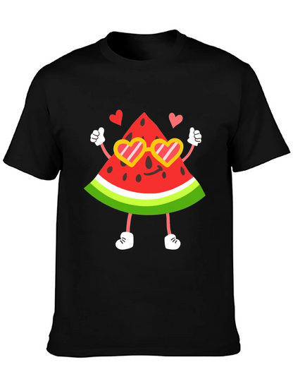 Cute Watermelon Character Graphic Tee