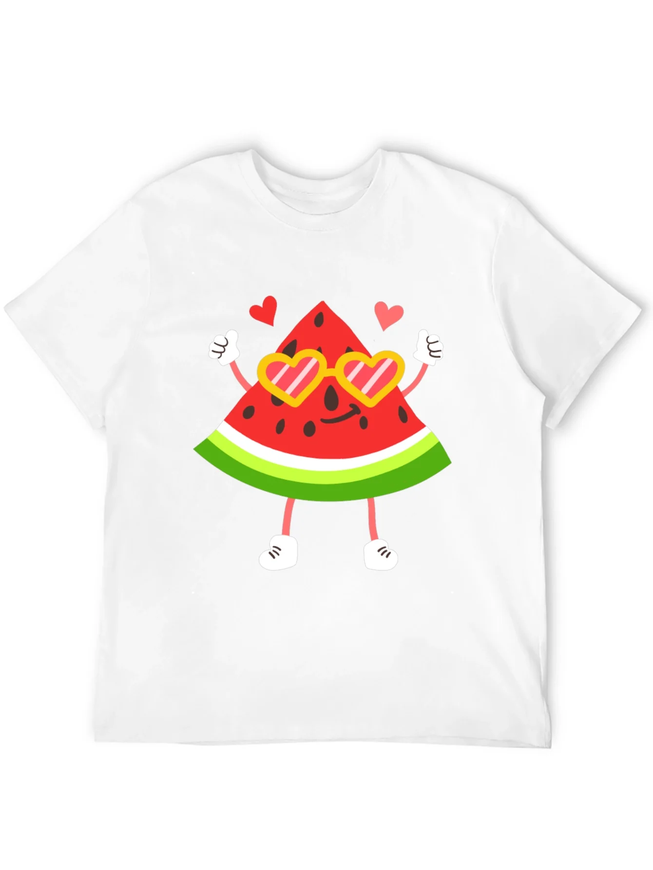 Cute Watermelon Character Graphic Tee