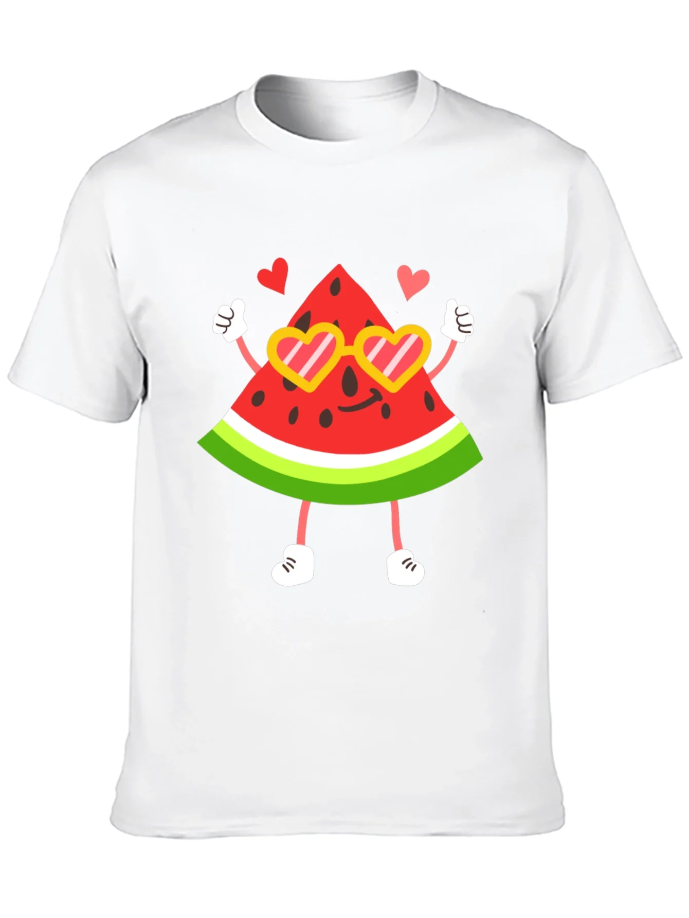 Cute Watermelon Character Graphic Tee