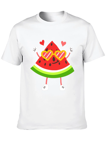 Cute Watermelon Character Graphic Tee