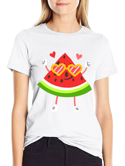 Cute Watermelon Character Graphic Tee