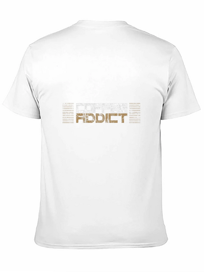 Coffee Addict Graphic Tee - Black Cotton T-Shirt