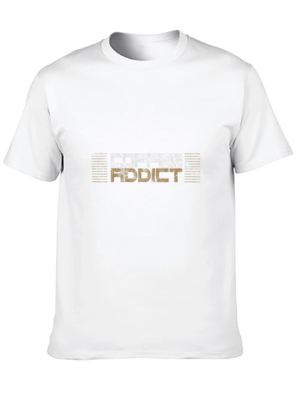Coffee Addict Graphic Tee - Black Cotton T-Shirt