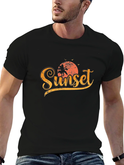 Sunset Graphic Print Tee | Casual Style