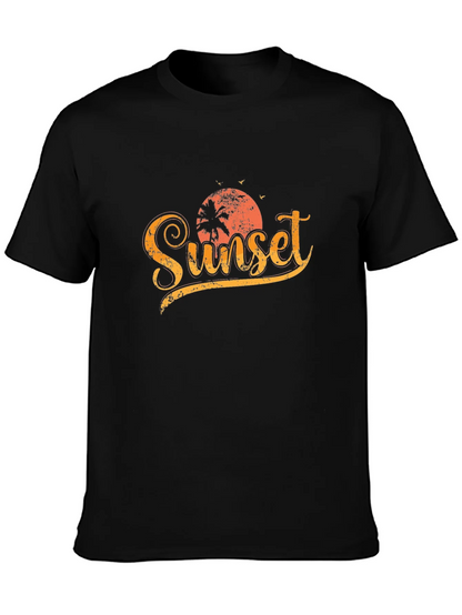 Sunset Graphic Print Tee | Casual Style