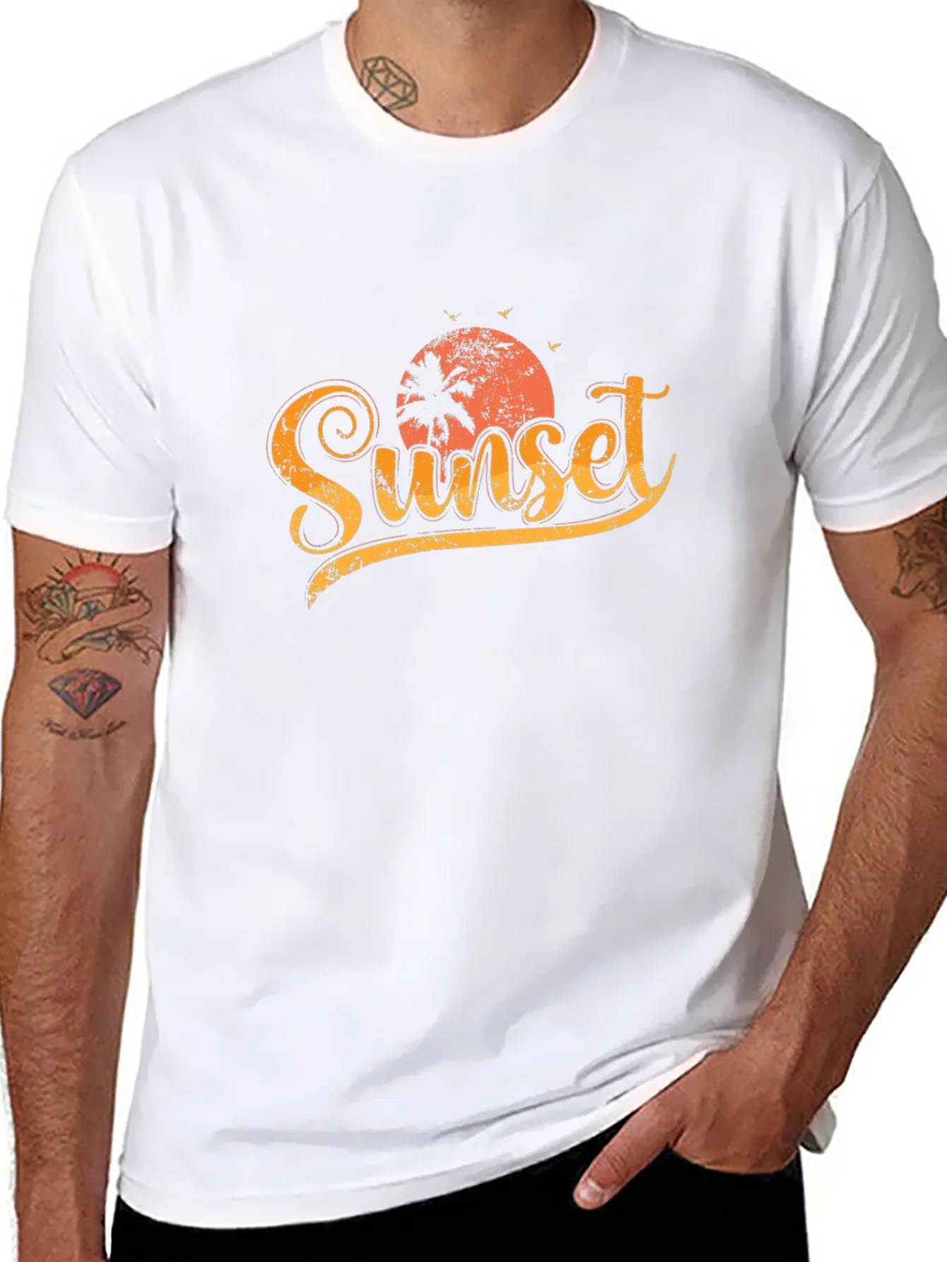 Sunset Graphic Print Tee | Casual Style