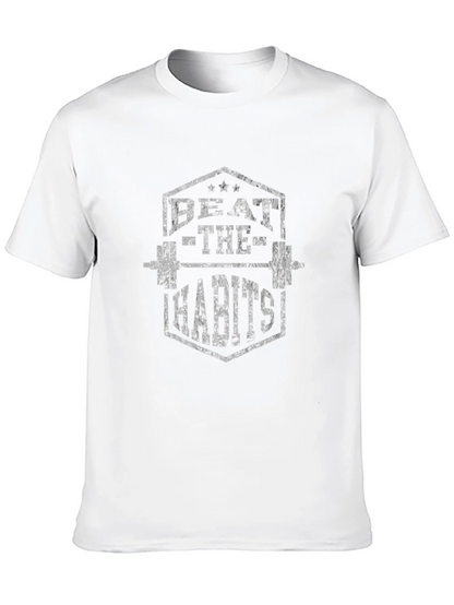 Beat the Habits Gym T-Shirt - Black Graphic Tee