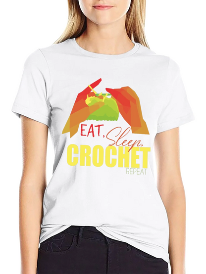 Eat Sleep Crochet Repeat T-Shirt