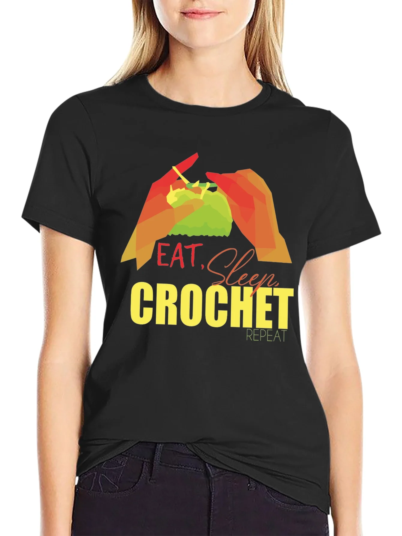Eat Sleep Crochet Repeat T-Shirt