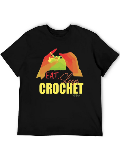 Eat Sleep Crochet Repeat T-Shirt