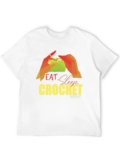Eat Sleep Crochet Repeat T-Shirt