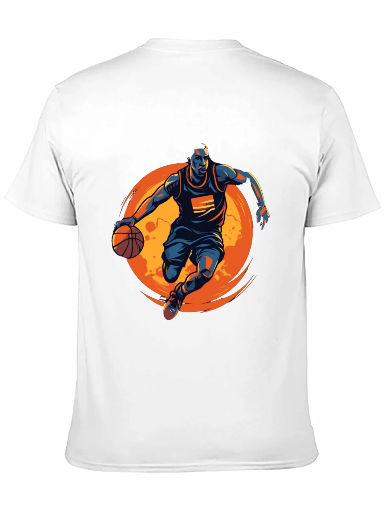 Basketball Graphic Tee - Black Cotton Shirt