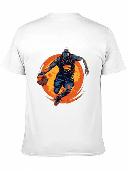 Basketball Graphic Tee - Black Cotton Shirt