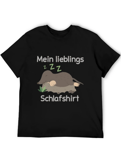 Cute Mole Sleeping Shirt Black Tee
