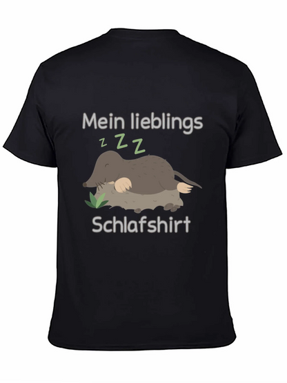 Cute Mole Sleeping Shirt Black Tee