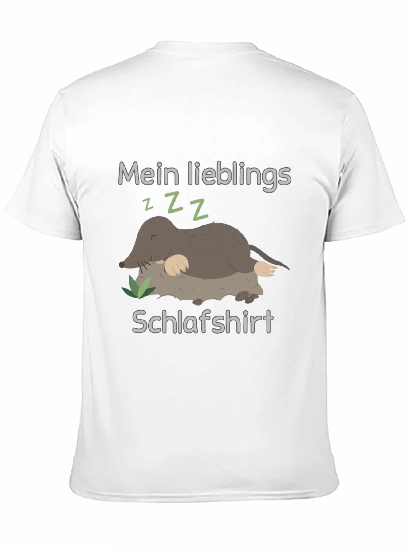 Cute Mole Sleeping Shirt Black Tee