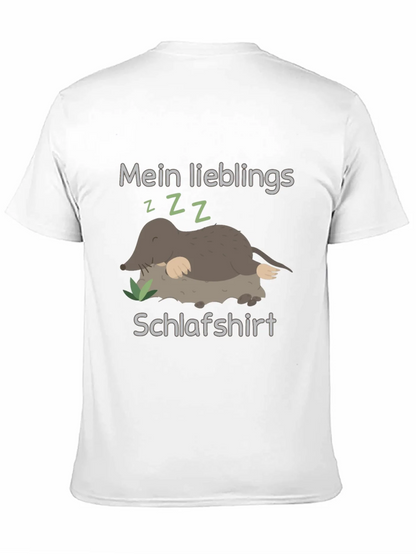 Cute Mole Sleeping Shirt Black Tee