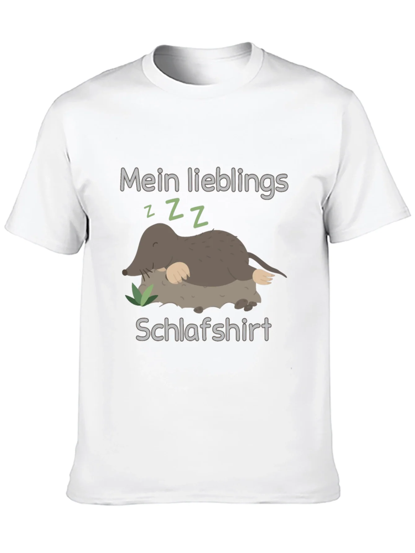 Cute Mole Sleeping Shirt Black Tee