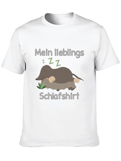Cute Mole Sleeping Shirt Black Tee