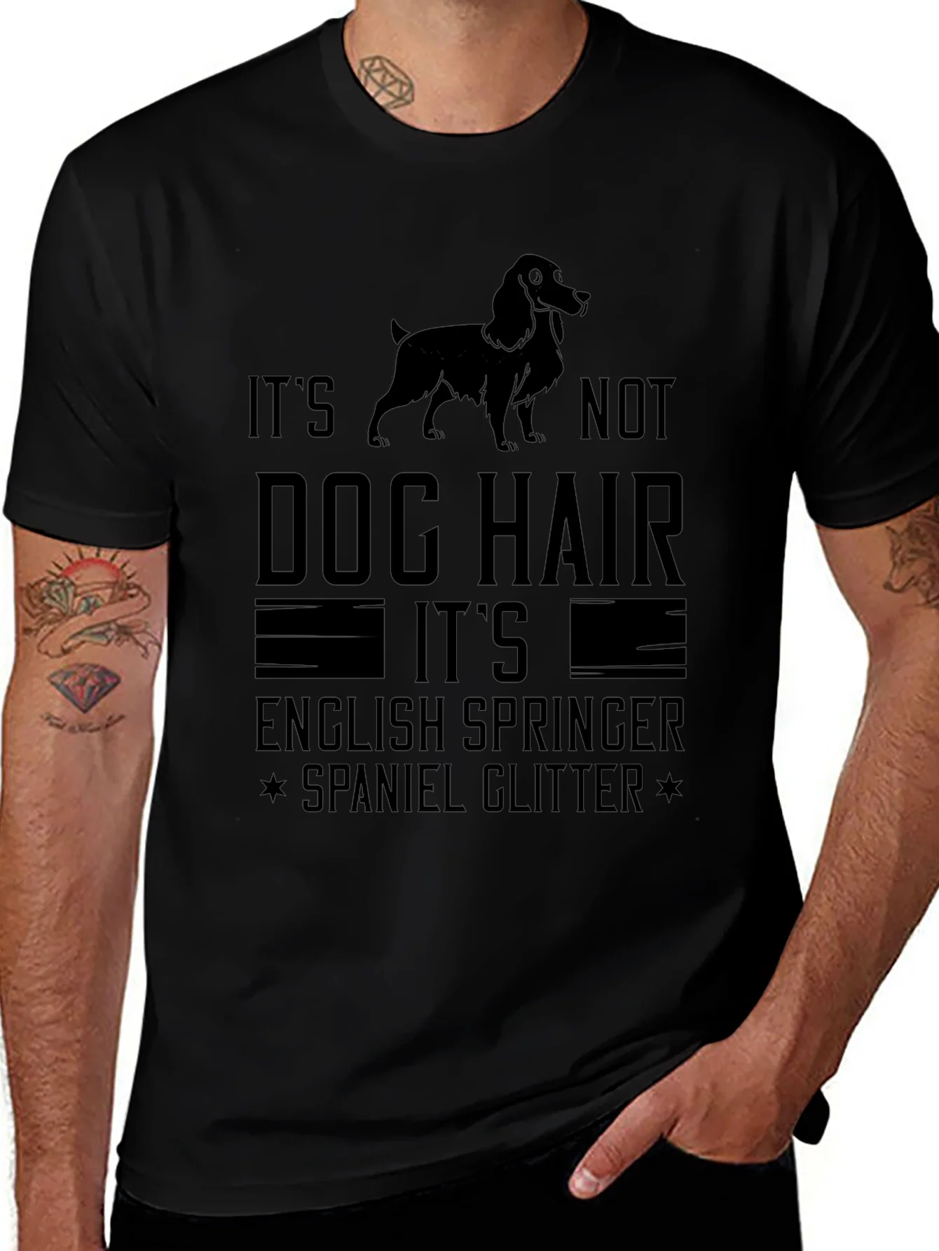 English Springer Spaniel Dog Hair T-Shirt