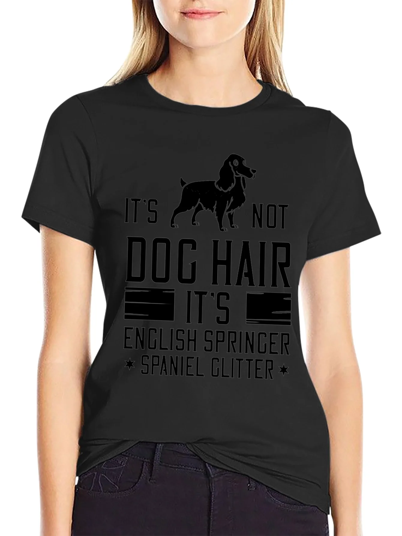 English Springer Spaniel Dog Hair T-Shirt