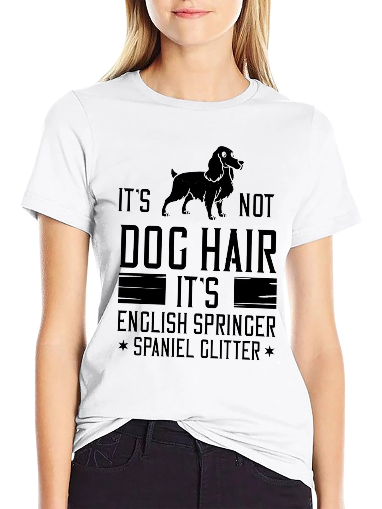 English Springer Spaniel Dog Hair T-Shirt