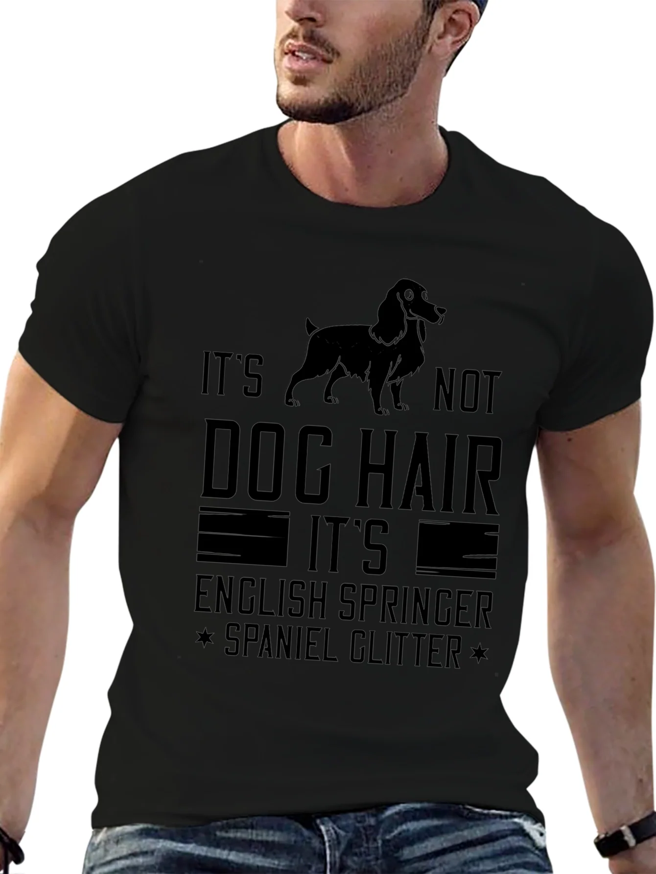 English Springer Spaniel Dog Hair T-Shirt