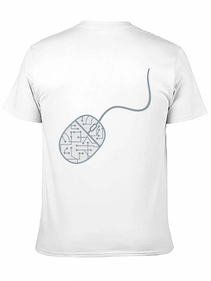 Circuit Mouse Graphic Tee - Black Cotton T-Shirt