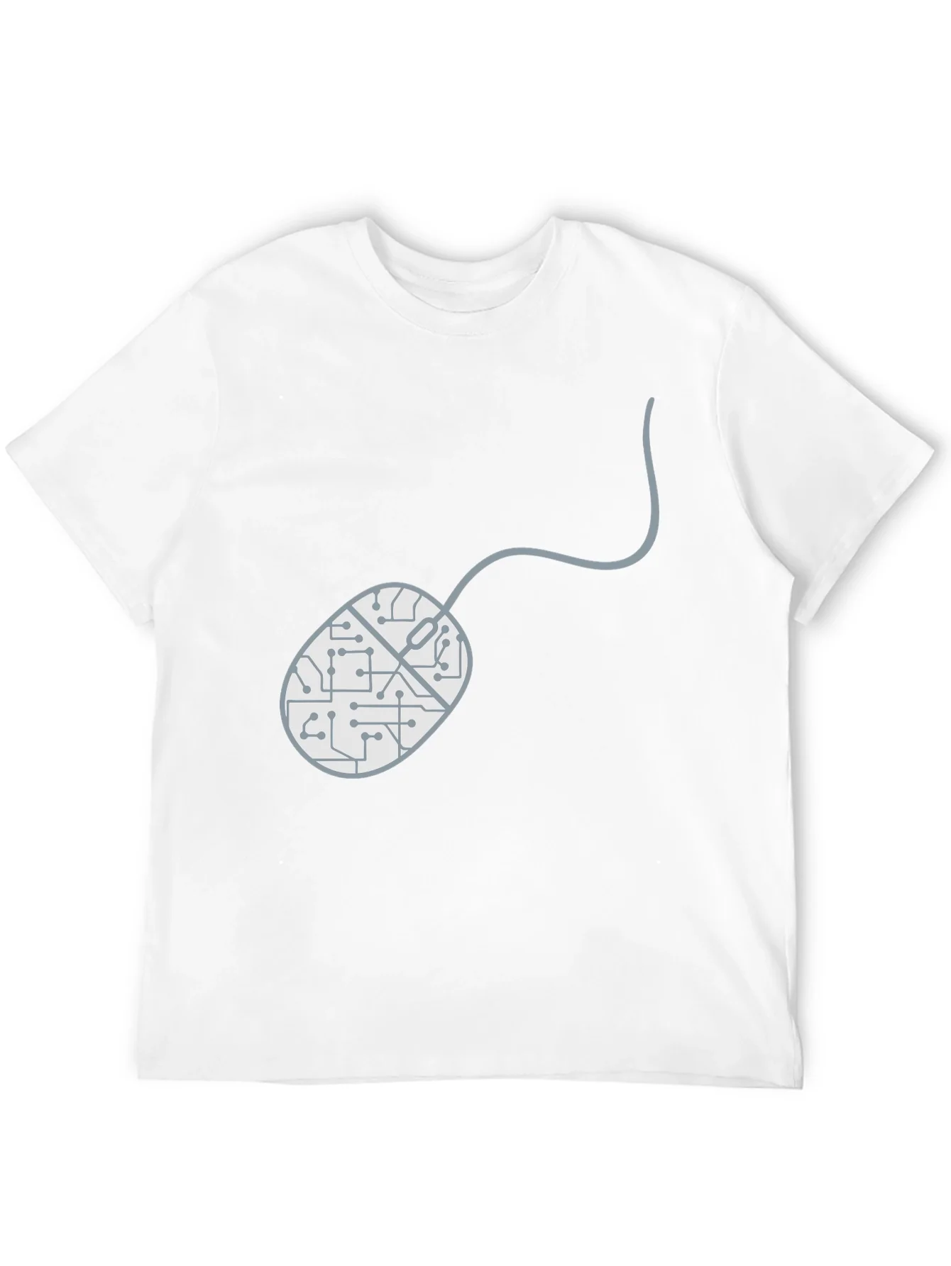 Circuit Mouse Graphic Tee - Black Cotton T-Shirt