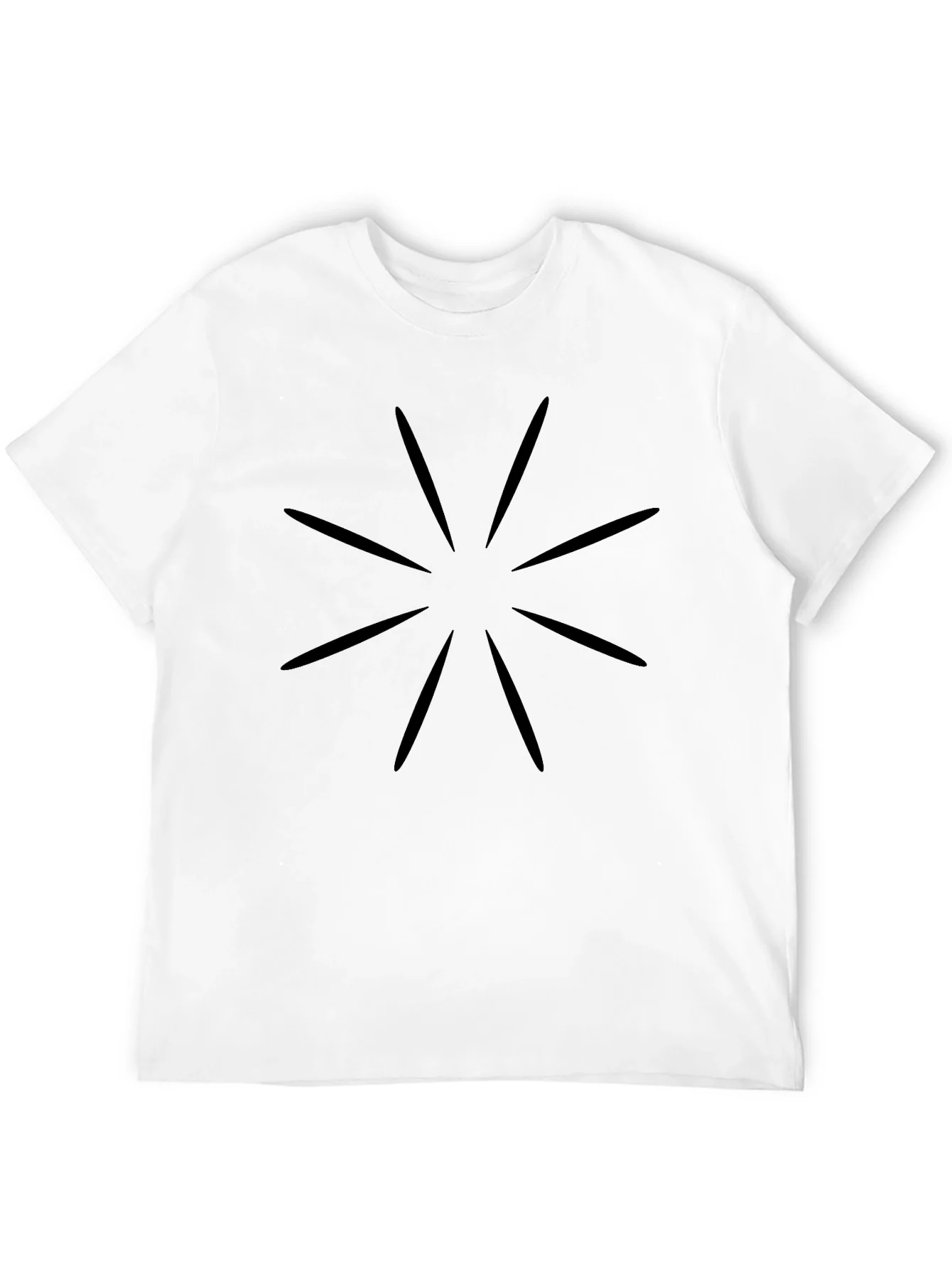 Abstract Starburst Graphic Black T-Shirt