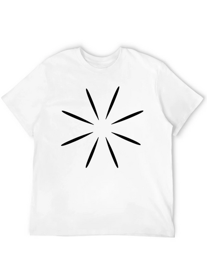 Abstract Starburst Graphic Black T-Shirt