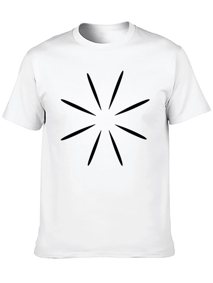 Abstract Starburst Graphic Black T-Shirt