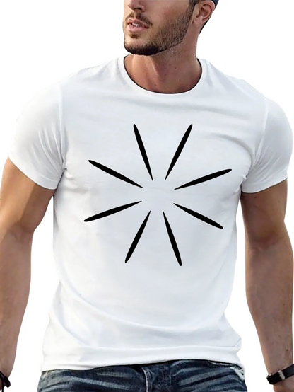 Abstract Starburst Graphic Black T-Shirt