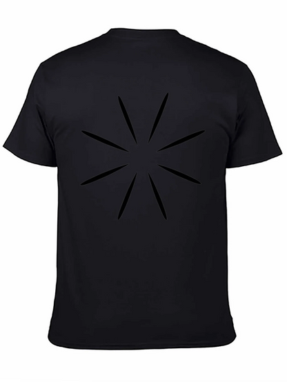 Abstract Starburst Graphic Black T-Shirt