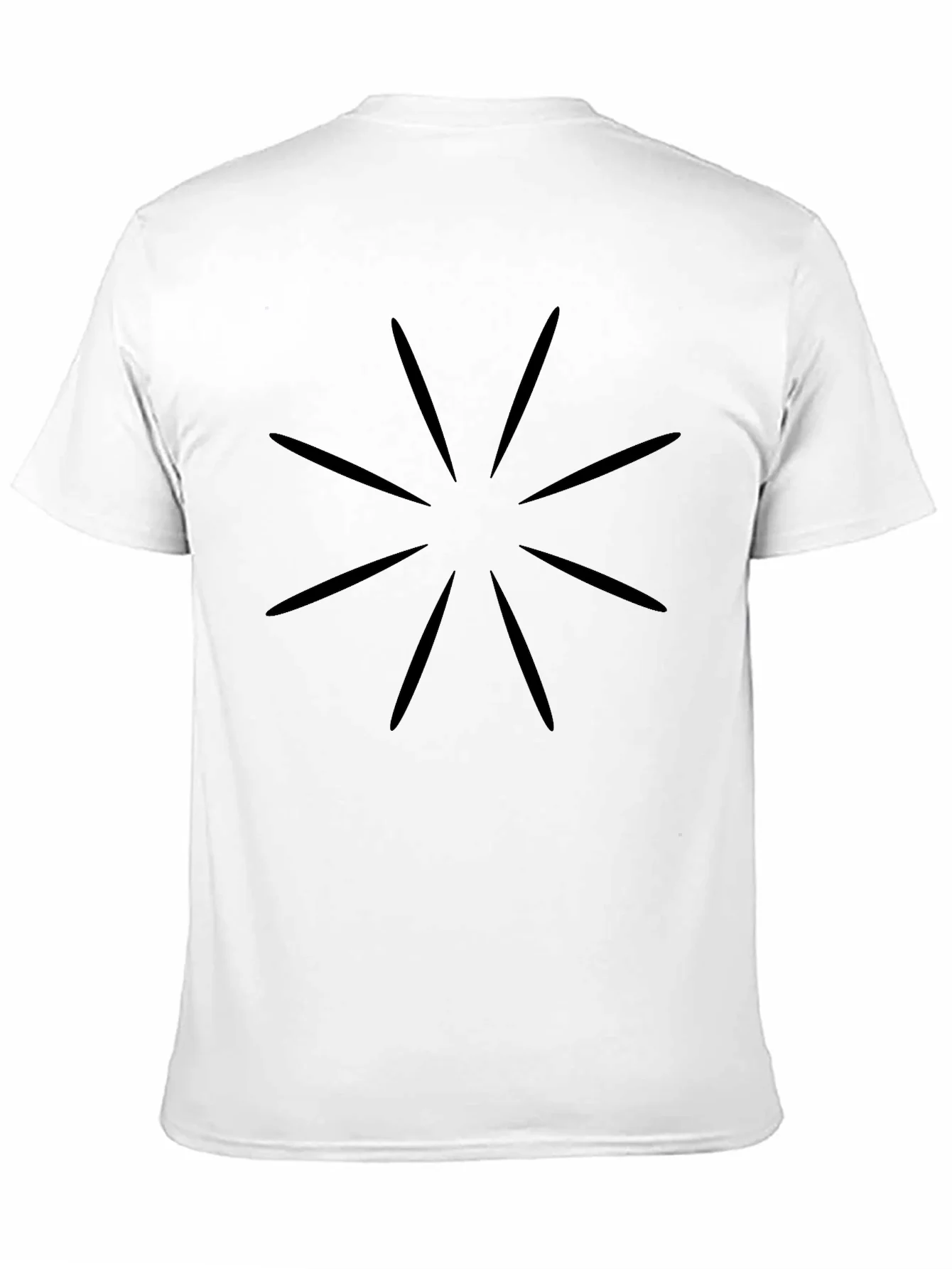 Abstract Starburst Graphic Black T-Shirt