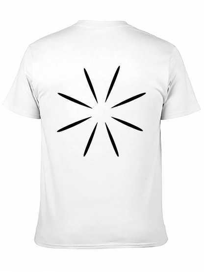 Abstract Starburst Graphic Black T-Shirt
