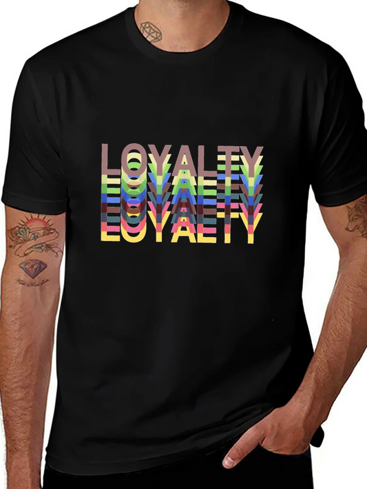 Loyalty Stacked Tee - Bold Graphic Design Comfort Fit
