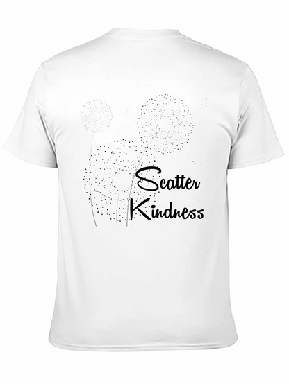 Scatter Kindness Black Graphic Tee for Men