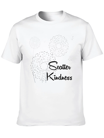 Scatter Kindness Black Graphic Tee for Men