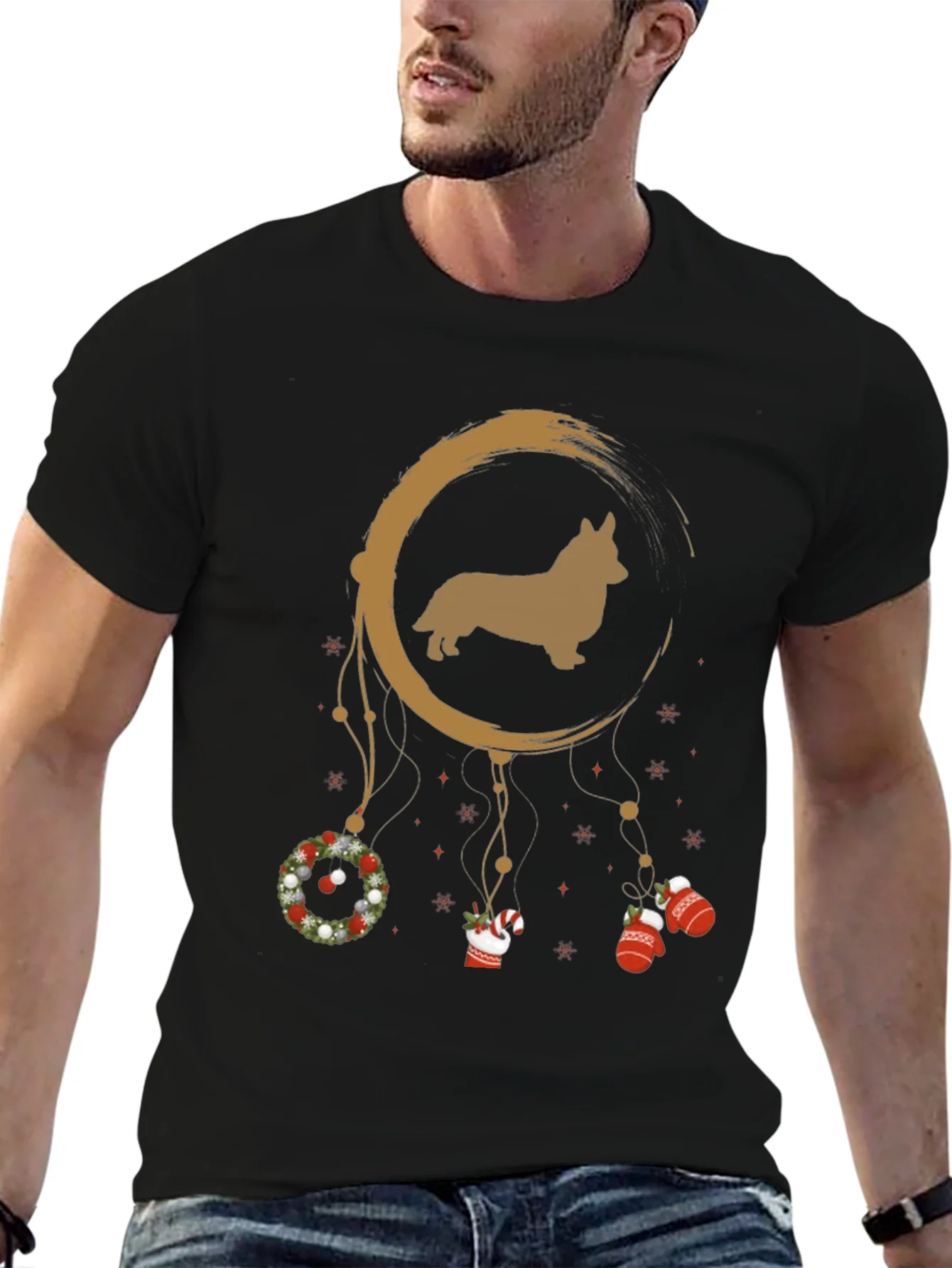 Corgi Christmas Dreamcatcher Graphic Tee